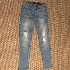 Light Blue Skinny Jeans with rips Size 28x30